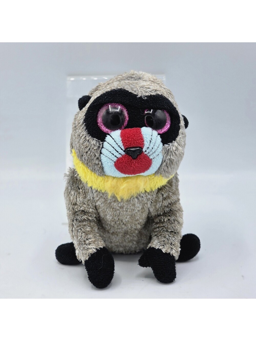 Ty Beanie Boos Wasabi the Mandrill Baboon Monkey Plush Grey 6 inch